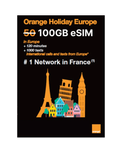 Orange Holiday 100 GB eSIM for Europe & UK