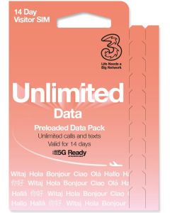 Unlimited Prepaid Voice & Data Travel SIM (24GB Free Roaming)