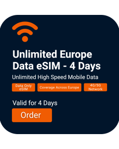 Get Unlimited Europe eSIM 4 Days