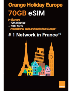 Orange Holiday Europe & UK eSIM 70GB + International Voice & Text