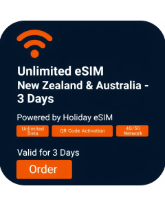 Unlimited eSIM New Zealand & Australia - 3 Days