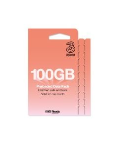 Three Mobile SIM Card AIO15 - 100GB UK Voice and Data (12GB Roaming Free)
