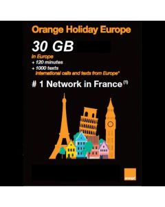 Orange Holiday Europe & UK eSIM 30GB + International Voice & Text