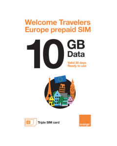 Orange Data Only Traveler SIM Card With Package of 10GB Valid 30 Days
