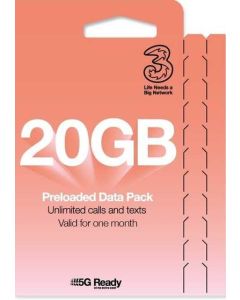 20GB Prepaid Voice & Data SIM (6GB Free Roaming Included)