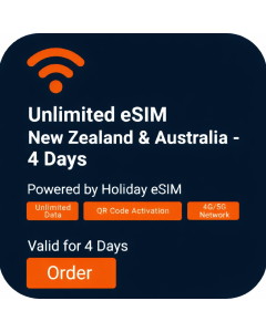 Unlimited eSIM New Zealand & Australia - 4 Days