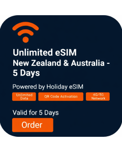 Unlimited eSIM New Zealand & Australia - 5 Days