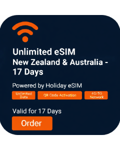 Unlimited eSIM New Zealand & Australia - 17 Days