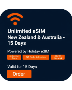 Unlimited eSIM New Zealand & Australia - 15 Days