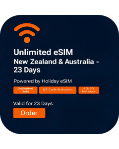 Unlimited eSIM New Zealand & Australia - 23 Days