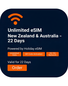 Unlimited eSIM New Zealand & Australia - 22 Days