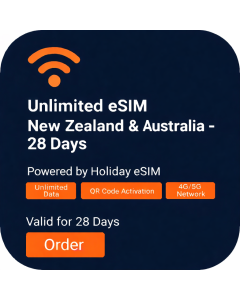 Unlimited eSIM New Zealand & Australia - 28 Days