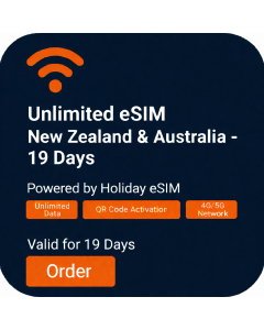Unlimited eSIM New Zealand & Australia - 19 Days