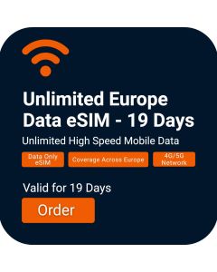 Unlimited Europe data 19 days